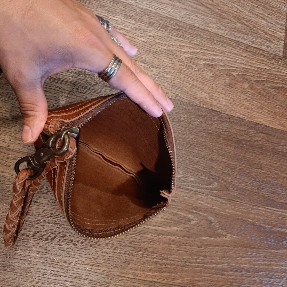 Will Leather Goods Brown Leather Wristlet - Picture 4 of 5